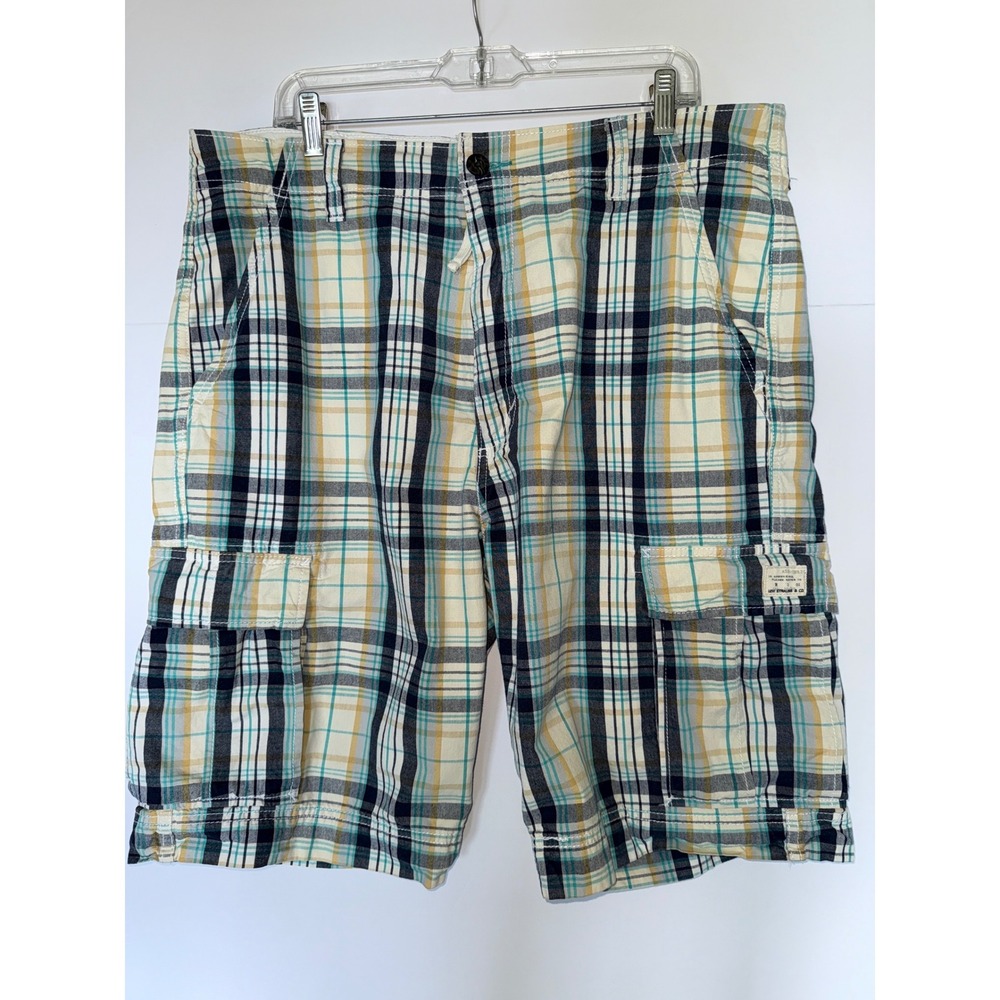 Levi's Cargo Shorts‎ Men's Plaid 38 Camping Outdoor 90s Preppy Beachy Casual Y2K